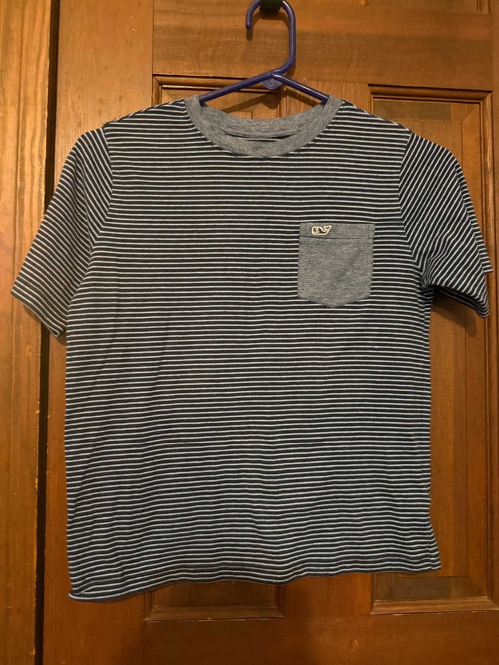 Vineyard Vines Navy & White Striped Short Sleeve Pocket Tee